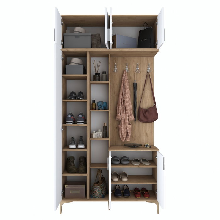 Hanah Home Soporte de Entrada EA120 - 2763 Nogal y Blanco